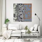 Alphabet Overlay I by Vision Studio on GIANT ART - blue abstract