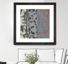 Alphabet Overlay I by Vision Studio on GIANT ART - blue abstract