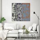 Alphabet Overlay I by Vision Studio on GIANT ART - blue abstract