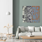 Alphabet Overlay I by Vision Studio on GIANT ART - blue abstract