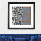 Alphabet Overlay I by Vision Studio on GIANT ART - blue abstract