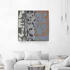 Alphabet Overlay I by Vision Studio on GIANT ART - blue abstract
