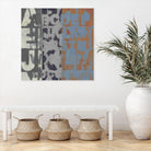 Alphabet Overlay I by Vision Studio on GIANT ART - blue abstract
