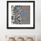 Alphabet Overlay I by Vision Studio on GIANT ART - blue abstract