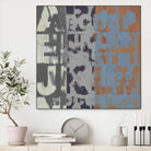 Alphabet Overlay I by Vision Studio on GIANT ART - blue abstract