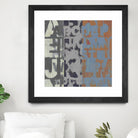 Alphabet Overlay I by Vision Studio on GIANT ART - blue abstract
