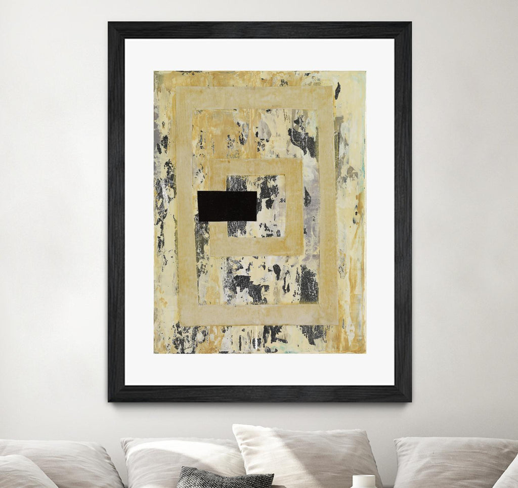 Nickels & Dimes III by Natalie Avondet on GIANT ART - yellow abstract