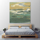 Green Waters Edge II by Alicia Ludwig on GIANT ART - beige abstract