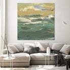 Green Waters Edge II by Alicia Ludwig on GIANT ART - beige abstract