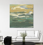 Green Waters Edge II by Alicia Ludwig on GIANT ART - beige abstract