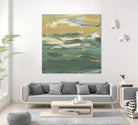 Green Waters Edge II by Alicia Ludwig on GIANT ART - beige abstract