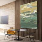 Green Waters Edge II by Alicia Ludwig on GIANT ART - beige abstract