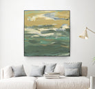 Green Waters Edge II by Alicia Ludwig on GIANT ART - beige abstract