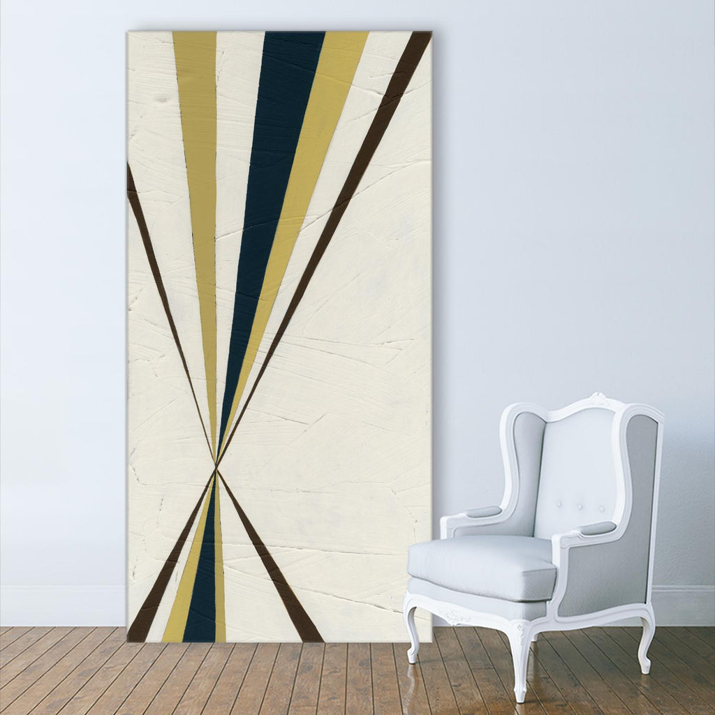 Vanishing Point II de June Erica Vess sur GIANT ART - beige abstrait géométrique