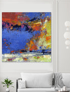 New England Autumn by Janet Bothne on GIANT ART - blue abstract