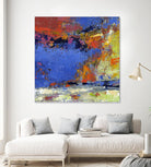 New England Autumn by Janet Bothne on GIANT ART - blue abstract