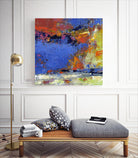 New England Autumn by Janet Bothne on GIANT ART - blue abstract
