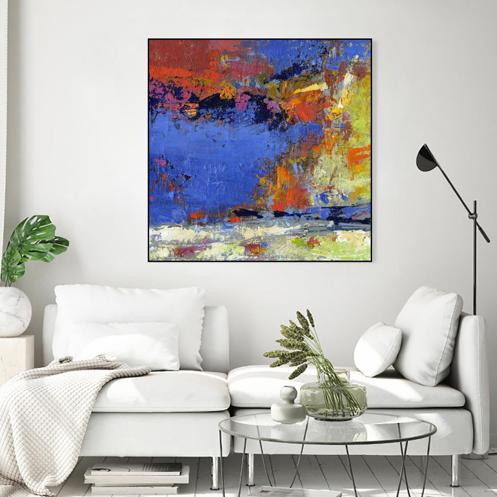 New England Autumn by Janet Bothne on GIANT ART - blue abstract