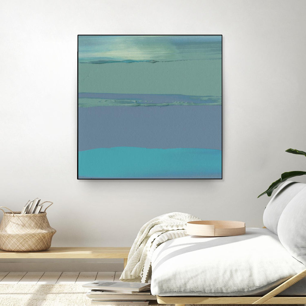 Blue Coast II by Sharon Gordon on GIANT ART - green abstract