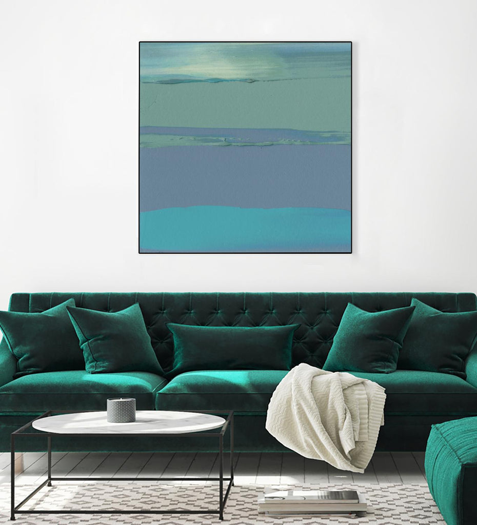 Blue Coast II by Sharon Gordon on GIANT ART - green abstract