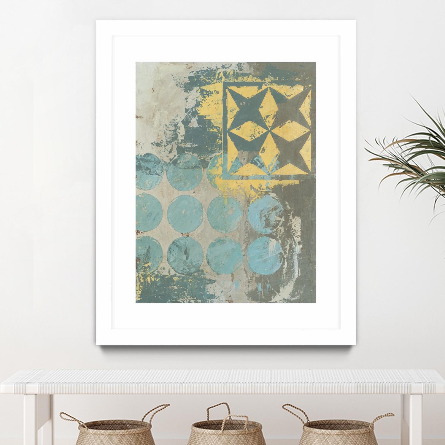 Dots and Stars II by Megan Meagher on GIANT ART - blue abstract