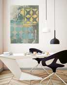 Dots and Stars II by Megan Meagher on GIANT ART - blue abstract