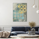 Dots and Stars II by Megan Meagher on GIANT ART - blue abstract