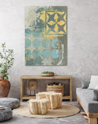 Dots and Stars II by Megan Meagher on GIANT ART - blue abstract