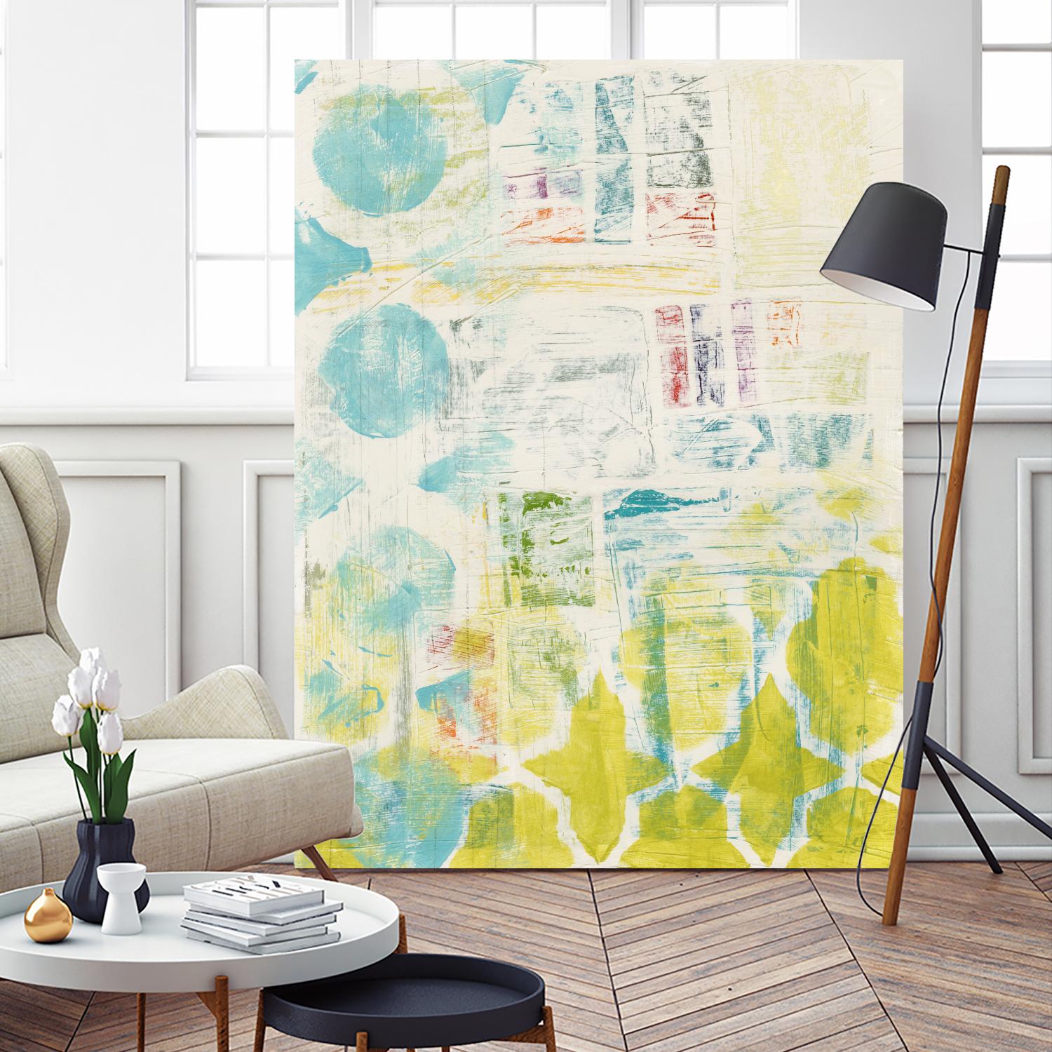 Lattice Progression I by June Erica Vess on GIANT ART - green abstract