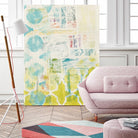 Lattice Progression I by June Erica Vess on GIANT ART - green abstract