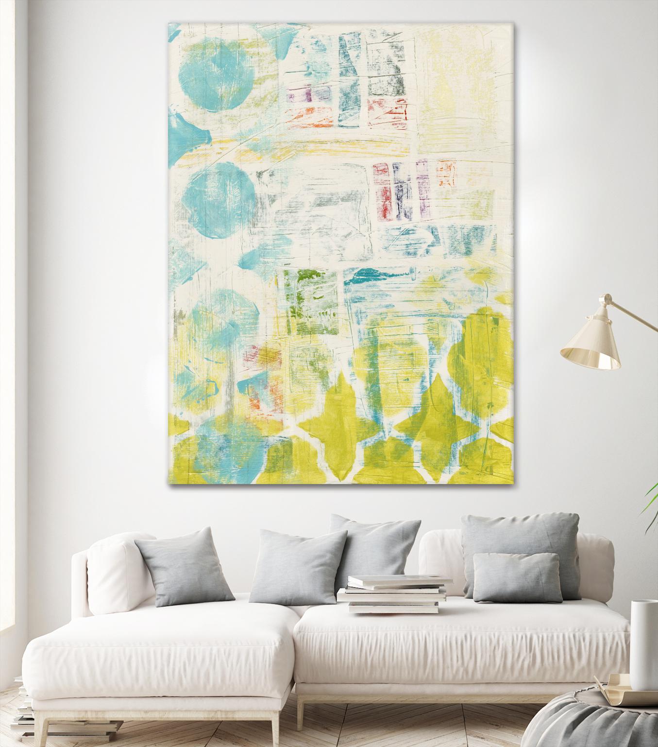 Lattice Progression I by June Erica Vess on GIANT ART - green abstract