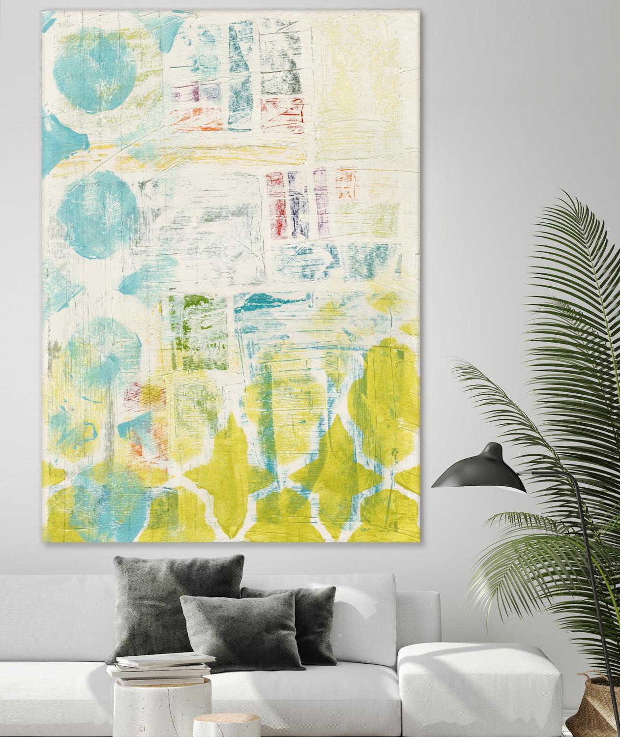 Lattice Progression I by June Erica Vess on GIANT ART - green abstract