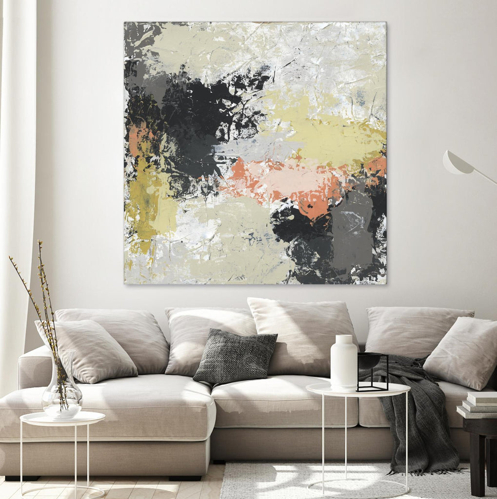 Gossamer Cloud II by June Erica Vess on GIANT ART - yellow abstract