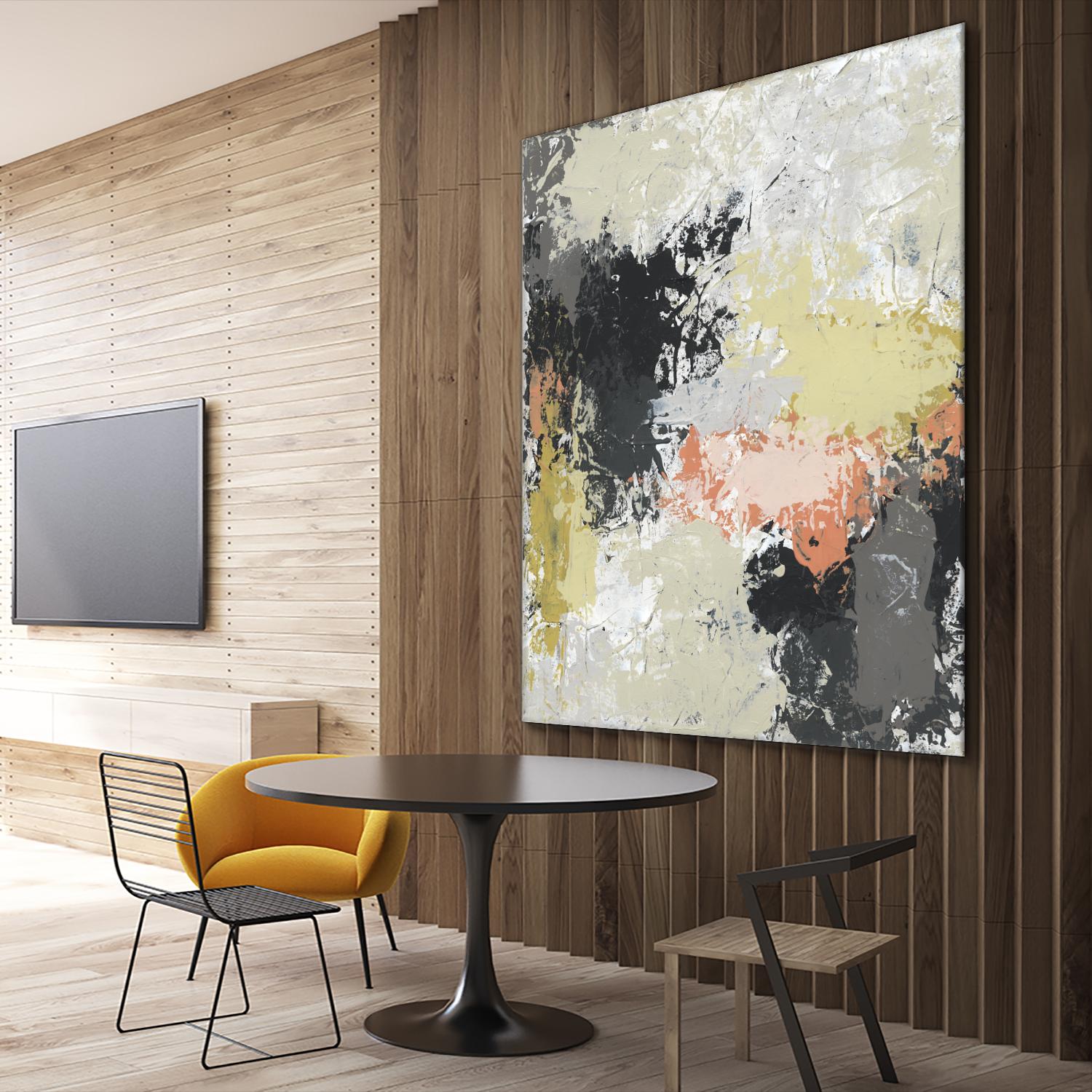 Gossamer Cloud II by June Erica Vess on GIANT ART - yellow abstract