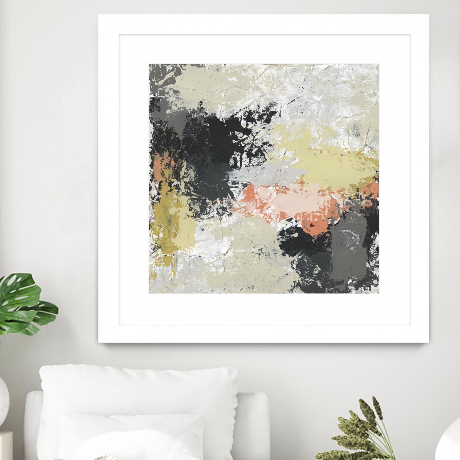 Gossamer Cloud II by June Erica Vess on GIANT ART - yellow abstract