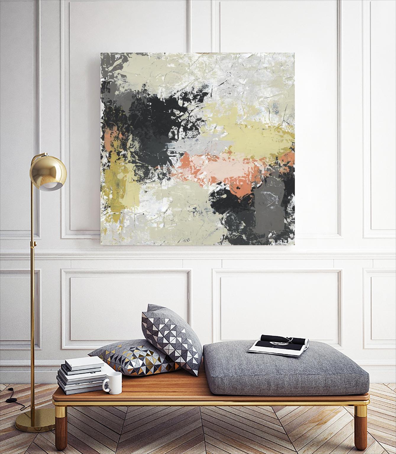 Gossamer Cloud II by June Erica Vess on GIANT ART - yellow abstract