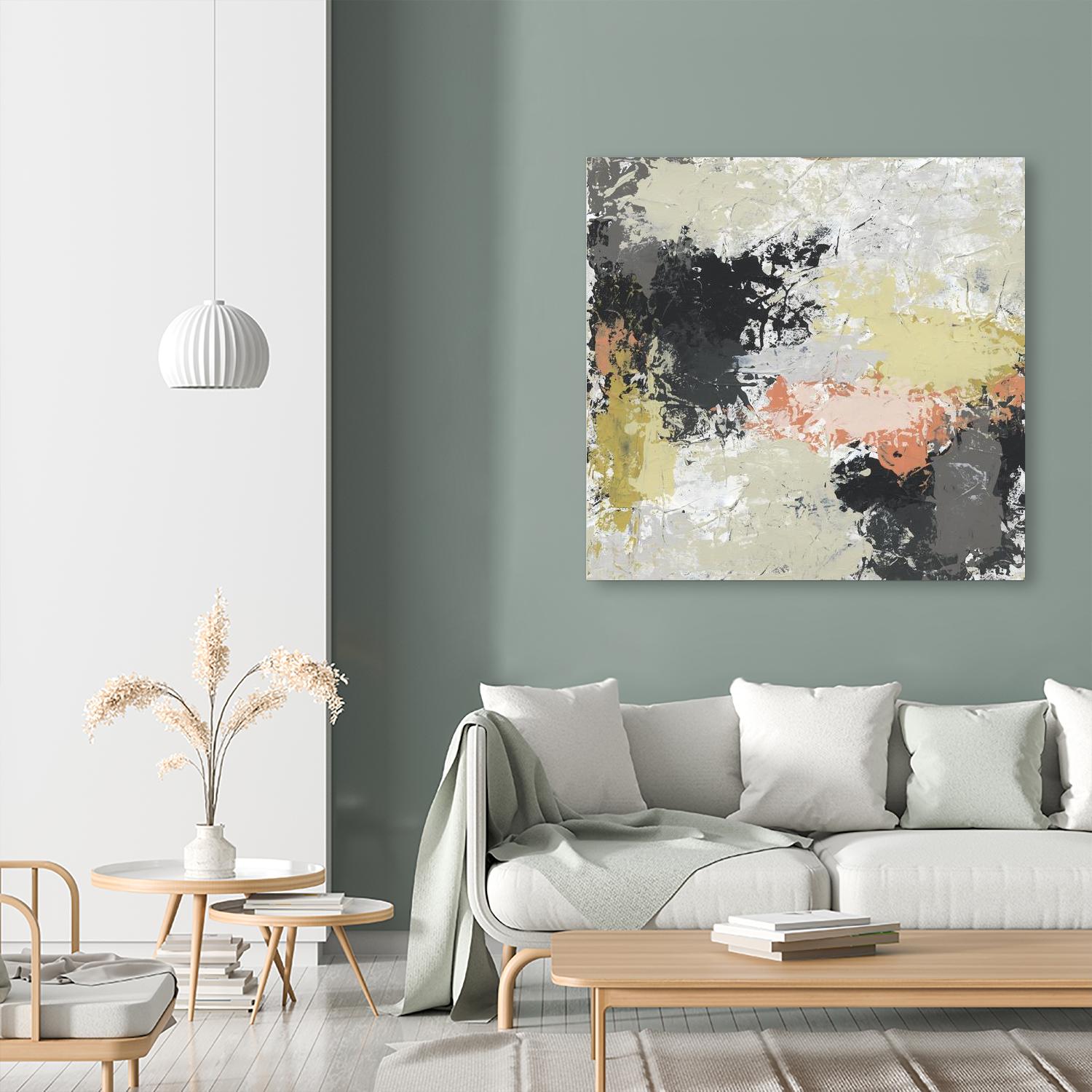 Gossamer Cloud II by June Erica Vess on GIANT ART - yellow abstract