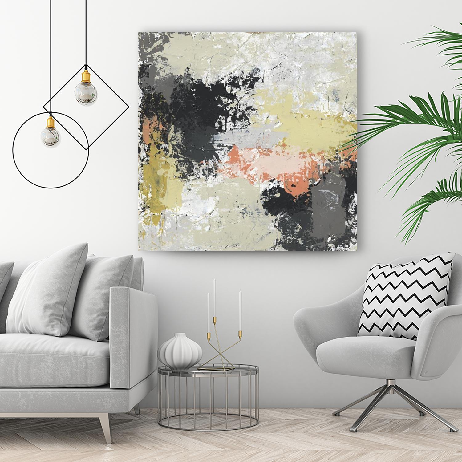 Gossamer Cloud II by June Erica Vess on GIANT ART - yellow abstract