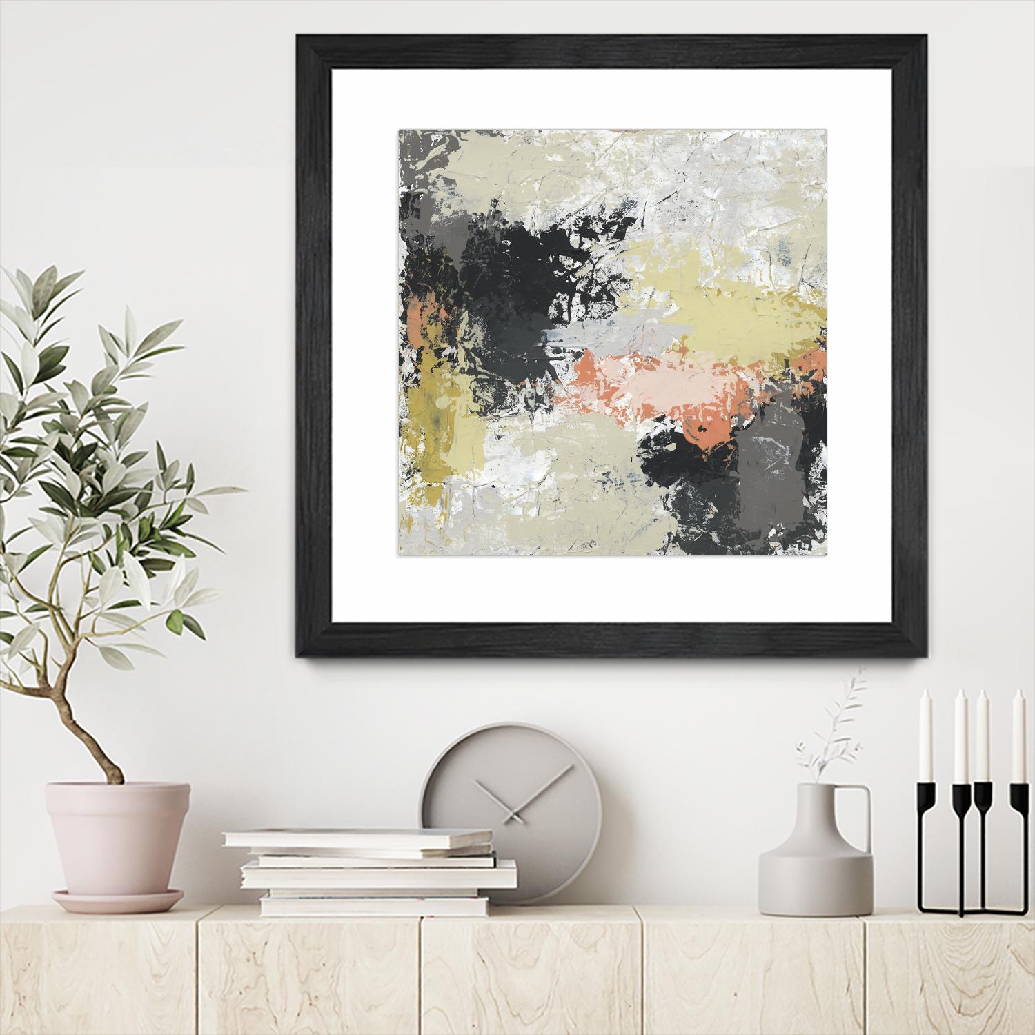 Gossamer Cloud II by June Erica Vess on GIANT ART - yellow abstract