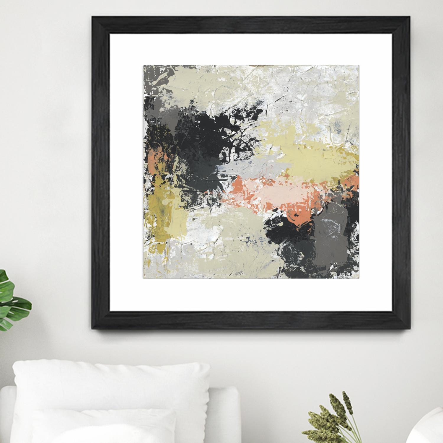 Gossamer Cloud II by June Erica Vess on GIANT ART - yellow abstract