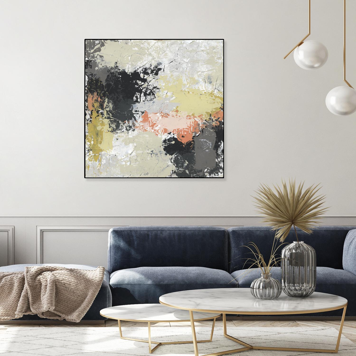 Gossamer Cloud II by June Erica Vess on GIANT ART - yellow abstract