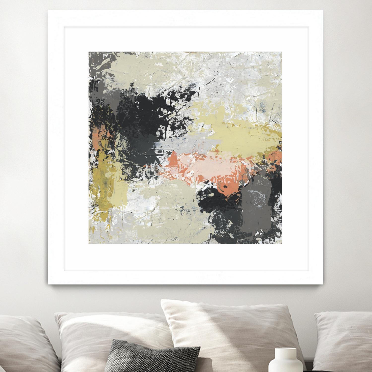 Gossamer Cloud II by June Erica Vess on GIANT ART - yellow abstract