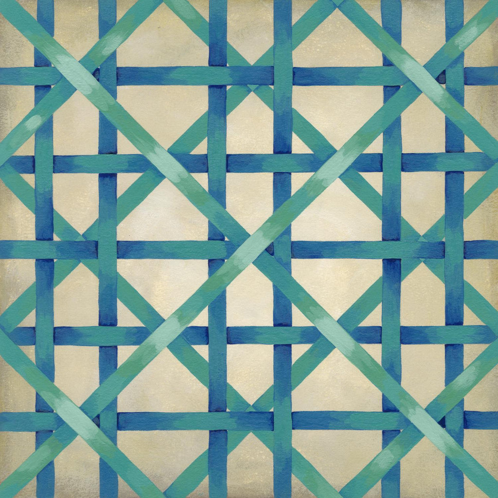 Woven Symmetry I by Chariklia Zarris on GIANT ART - blue patterns