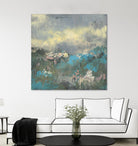 Painterly Field I by Jennifer Goldberger on GIANT ART - blue abstract