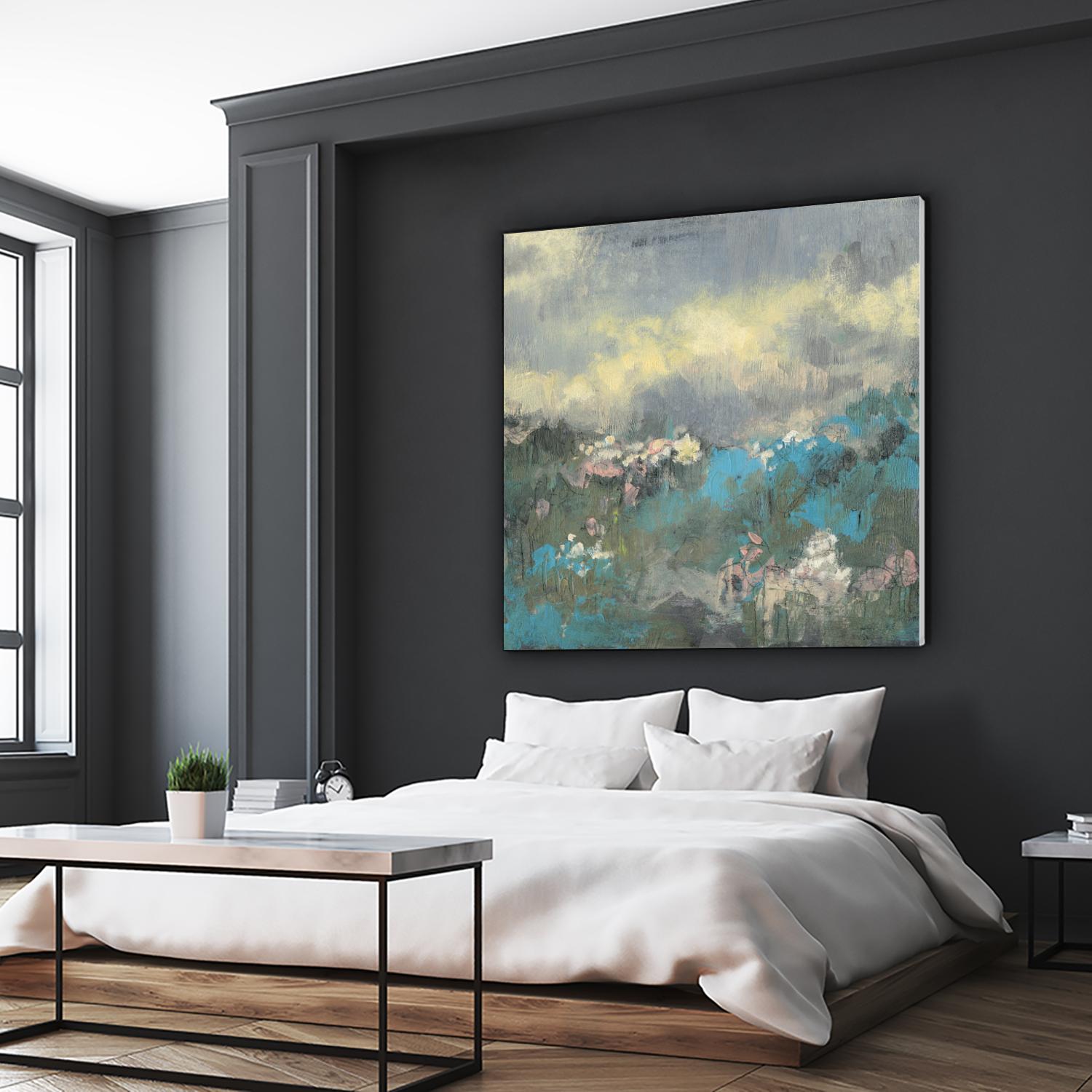 Painterly Field I by Jennifer Goldberger on GIANT ART - blue abstract