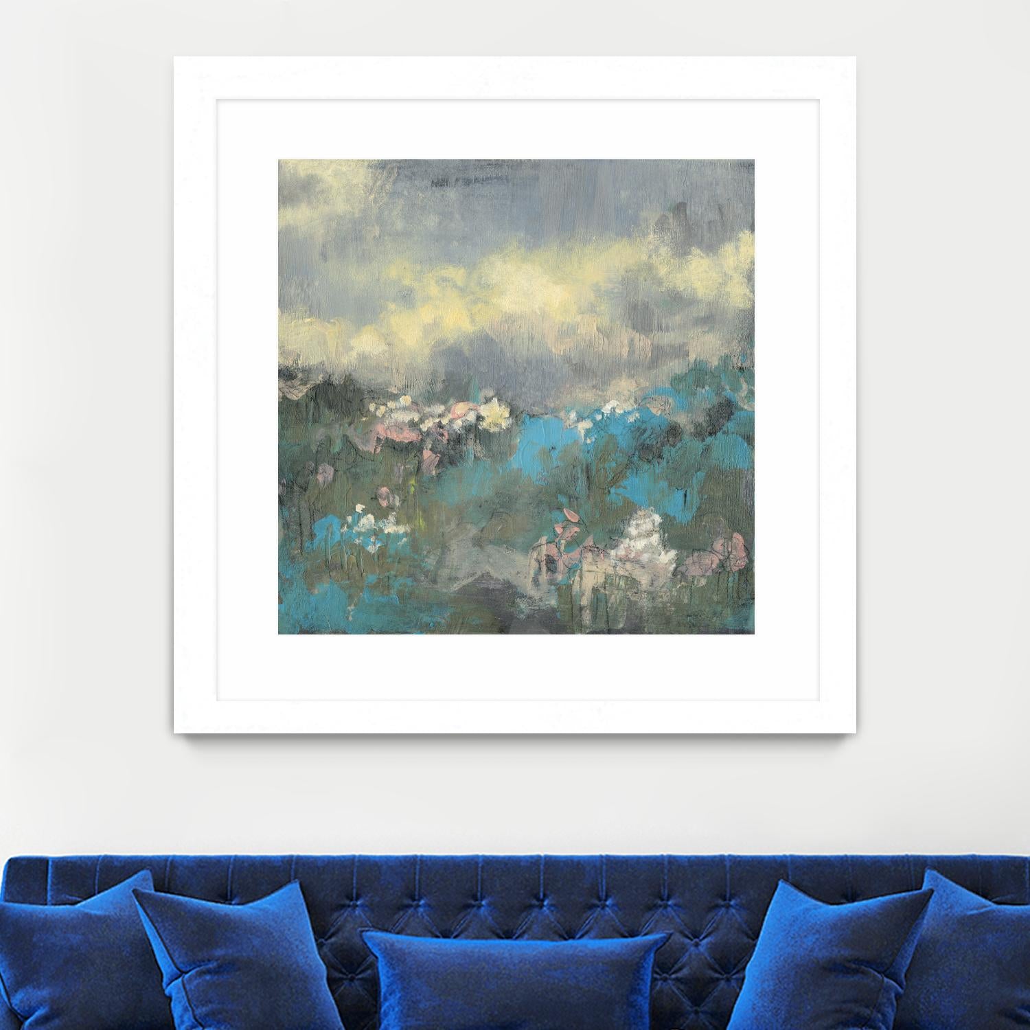 Painterly Field I by Jennifer Goldberger on GIANT ART - blue abstract