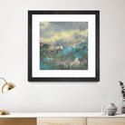 Painterly Field I by Jennifer Goldberger on GIANT ART - blue abstract