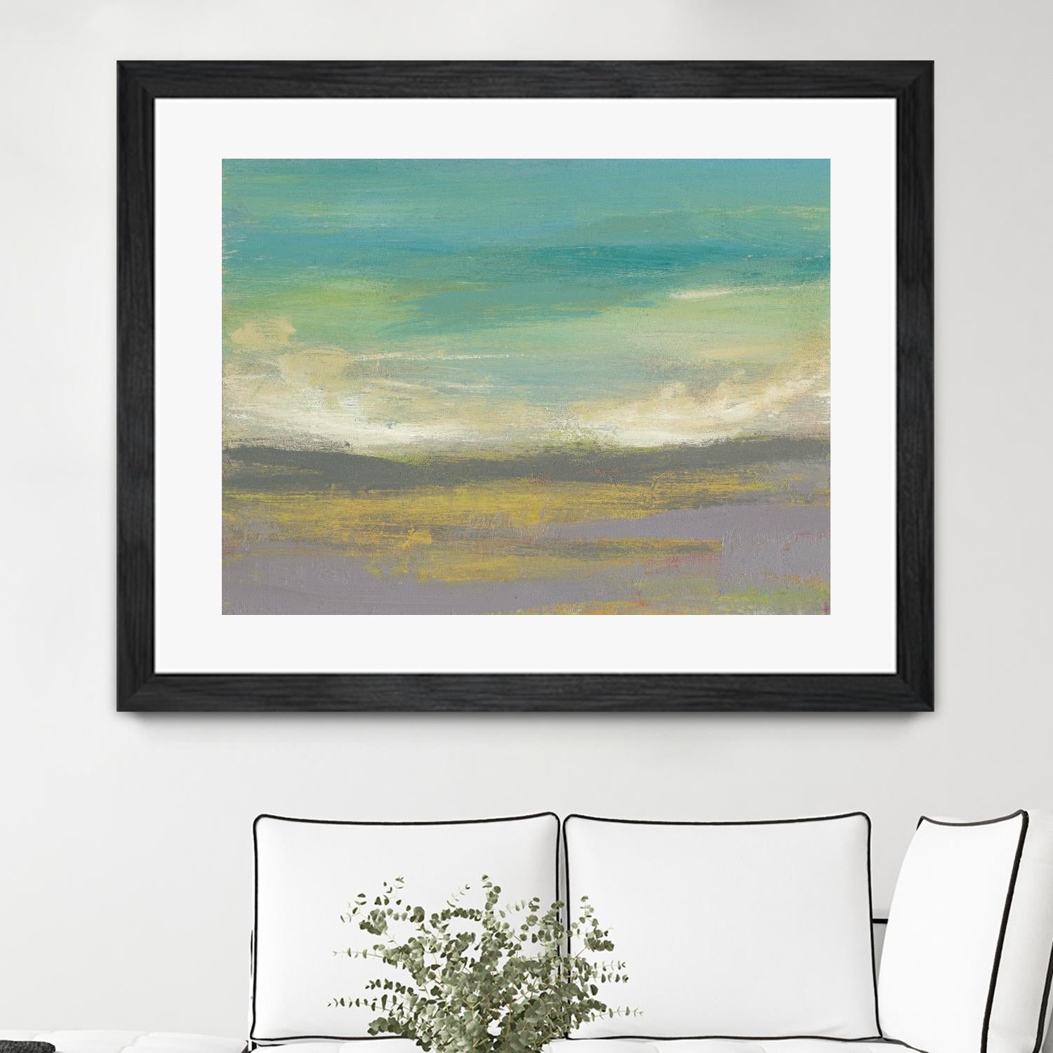 Sunset Study II by Jennifer Goldberger on GIANT ART - green abstract nature