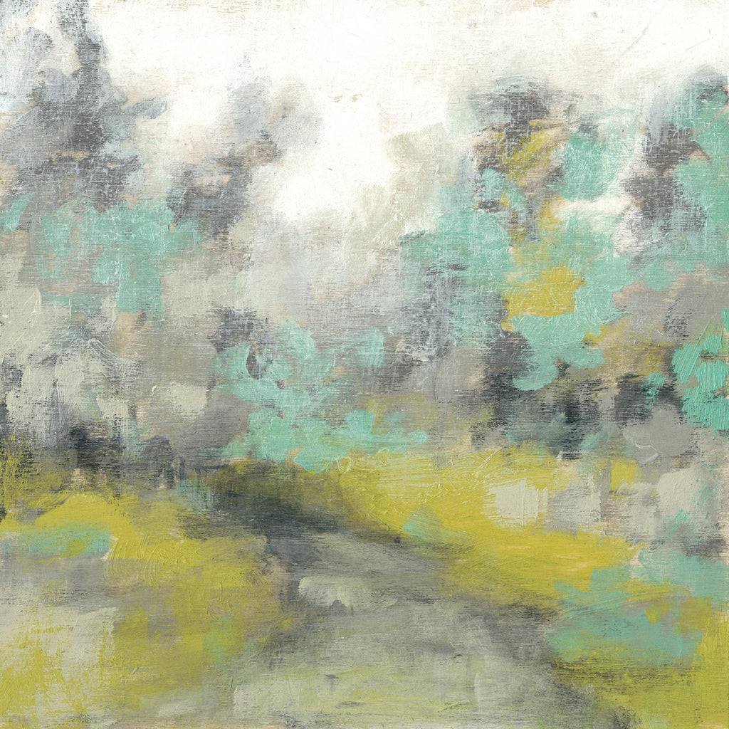 Pastel Walk II de Jennifer Goldberger sur GIANT ART - vert abstrait