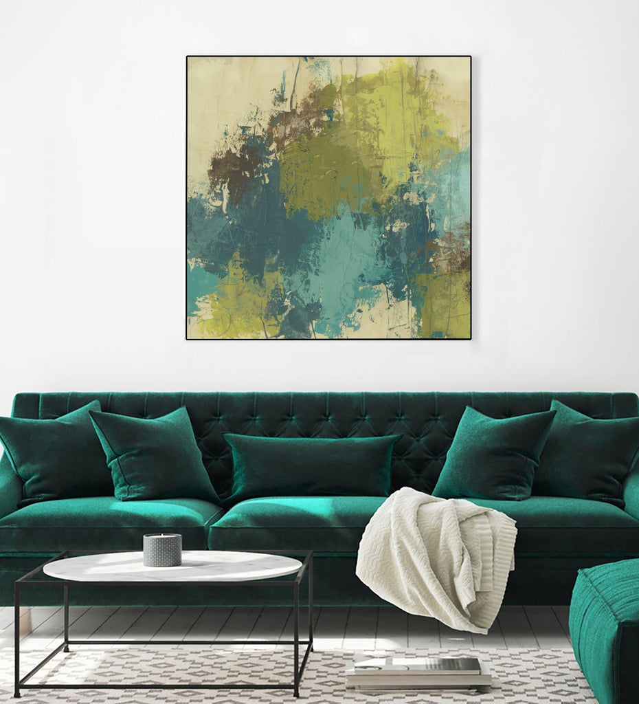 Blue Monday II by June Erica Vess on GIANT ART - green abstract